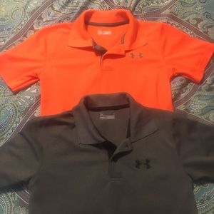 Boys underarmour polos